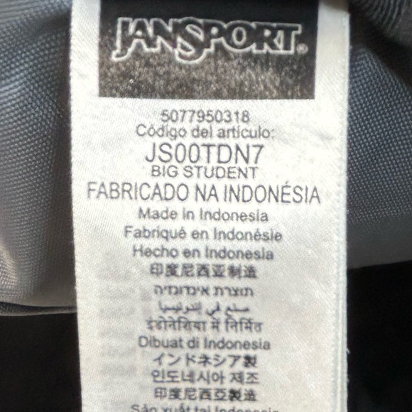 Jansport Big Student Laptop Backpack in Black Canvas - Picture 12 of 14